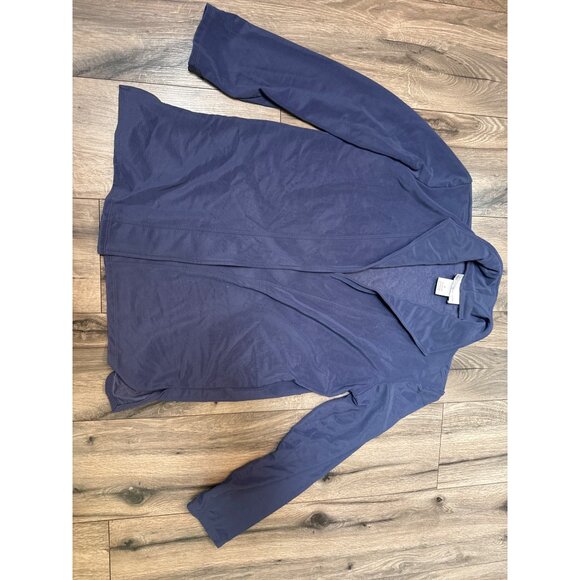 Susan Graver Style Womens Two-Piece Jacket & Skirt Set Size M Blue  Purple Liqui - Picture 2 of 16